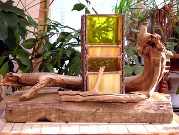 Stained Glass Candle Hol#1A